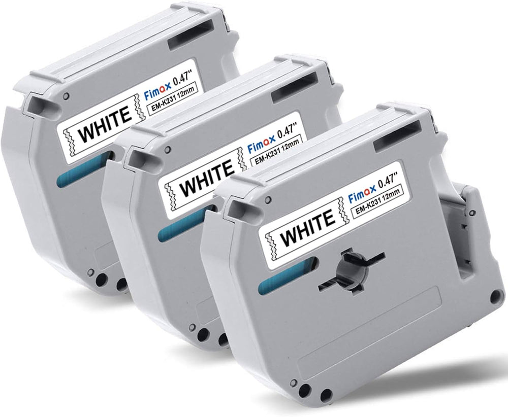 M-K231 12Mm Replacement for Brother M Tape 0.47'' White M-K231S Label Tape Compatible with Brother PTM95 PT-90 PT-70 PT-65 PT-60 Ptouch Label Maker (NOT for PTD210 PTD220 PTN20, NO Tze TZ Btag Tape)